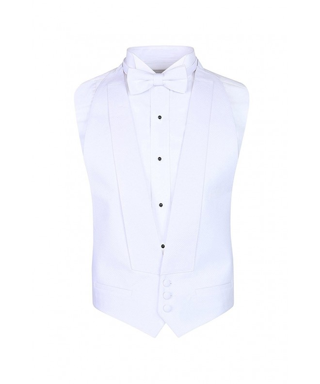 White Pique Vest Self Tie Fits
