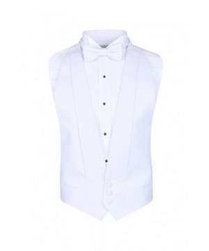 White Pique Vest Self Tie Fits