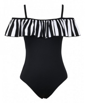 Septangle Swimsuit Shoulder Monokini Flounce