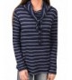 Locryz Womens Striped Drawstring Sweatshirt