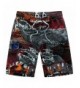 Printed Elastic Waist Beach Trunks