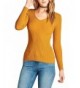 Womens Sleeve V Neck Sweater 68_Mustard