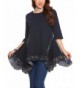 Mofavor Womens Sleeves Patchwork Asymmetrical