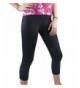 Womens Padded Spandex Capri Black