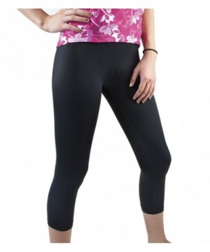 Womens Padded Spandex Capri Black