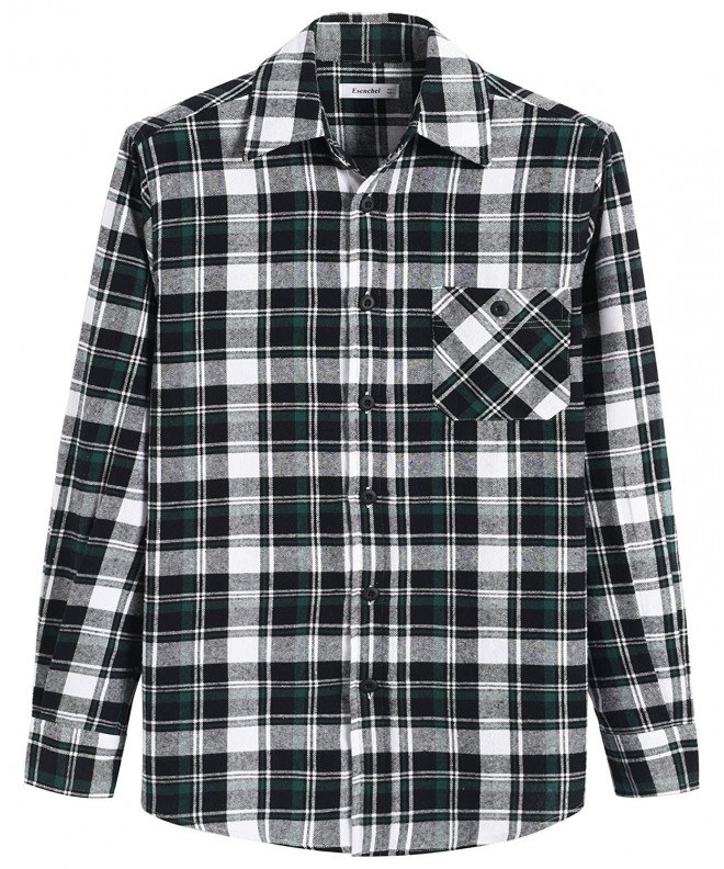 Esenchel Sleeve Plaid Cotton Flannel