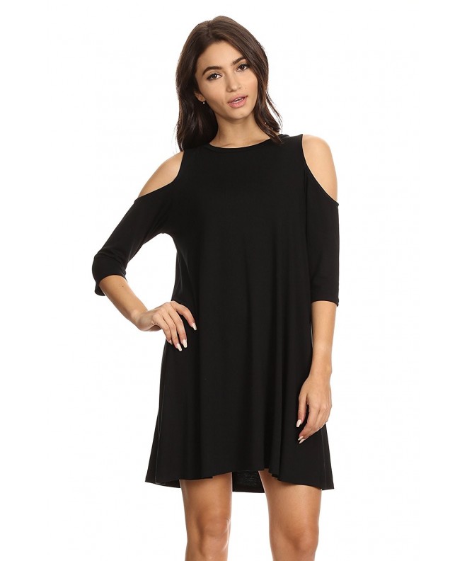 Womens Sleeve Black Swing Shoulder