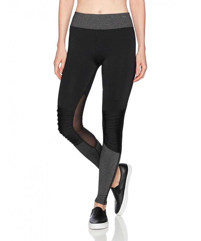 Women's Moto Legging - Black/Charcoal Heather - C2184DX65GO