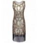 Vijiv Sequined Embellishment Paisley Flapper