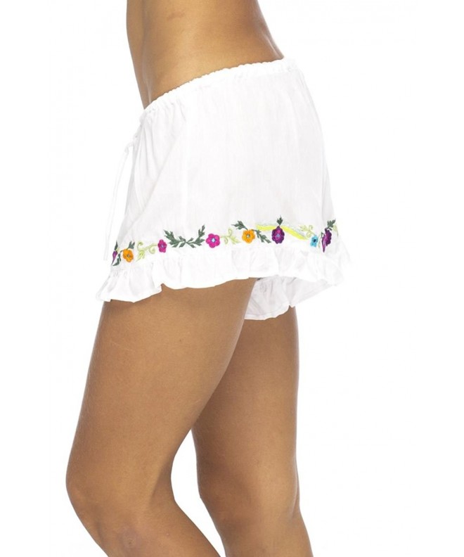 Back Bali Embroidery Shorts Elastic