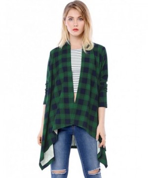 Allegra Womens Handkerchief Plaids Cardigan