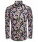 COOFANDY Floral Sleeve Casual Button