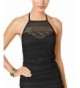 Island Escape High Neck Crochet Tankini