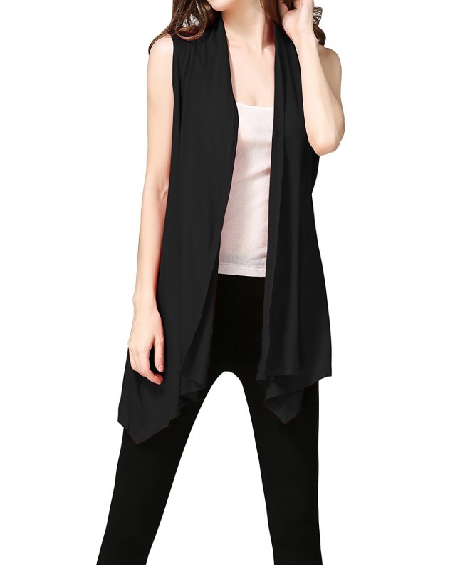 Hibluco Lightweight Sleeveless Cardigan Asymmetrical