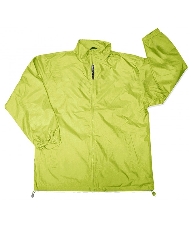 Men's Lightweight Single Piping Windbreaker Jacket - Safety Yellow ...