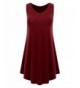 Womens Sleeveless V neck Burgundy XXX Large