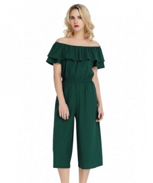 Hope Show Off Shoulder Elastic Jumpsuits