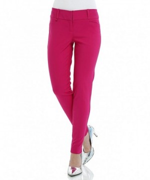 Womens Stretch Skinny Office Fuchsia