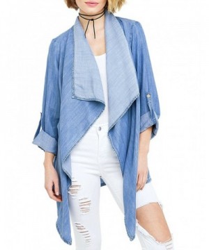 HaoDuoYi Womens Casual Waterfall Cardigan