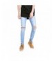 Geurzc Ripped Biker Jeans Light