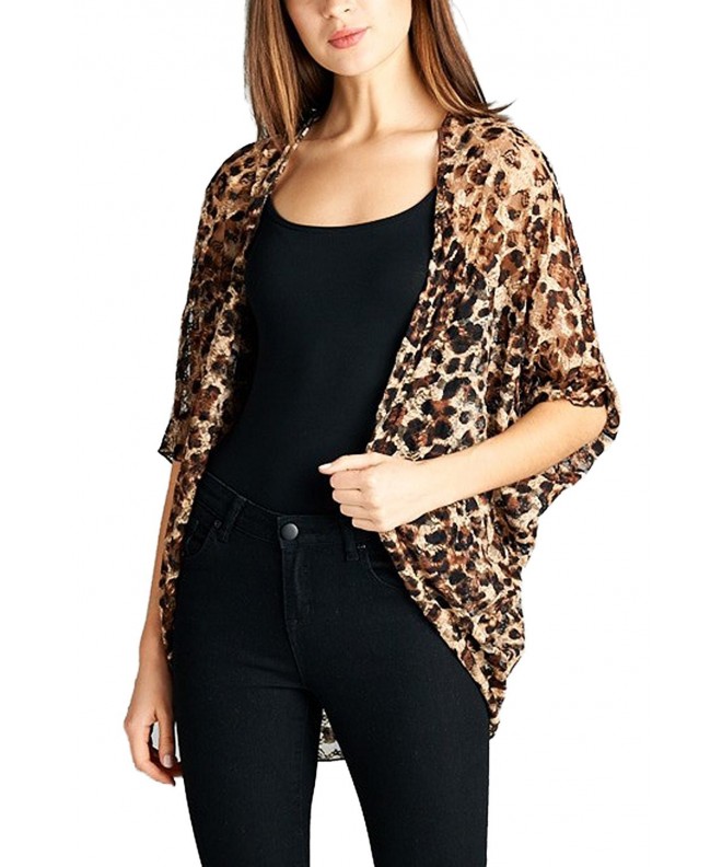 ViiViiKay Chiffon Oversized Cardigan LEOPARD