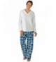 PajamaGram Womens Snowflake Pajamas Long Sleeves