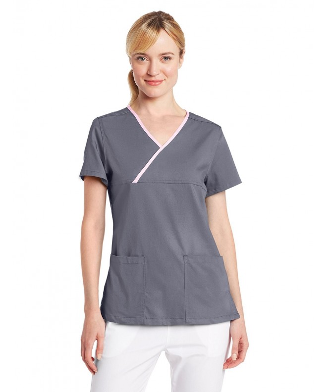 Urbane Womens Y Placket Scrub Steel