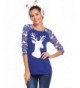 Women Christmas Reindeer Sleeve Pullover