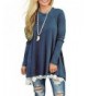 JOELLYUS Loose Tunic Blouse Sleeve