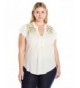 Melissa McCarthy Seven7 Sleeveless Embroidered