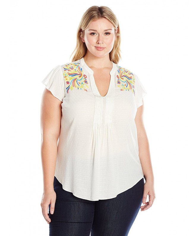 Melissa McCarthy Seven7 Sleeveless Embroidered