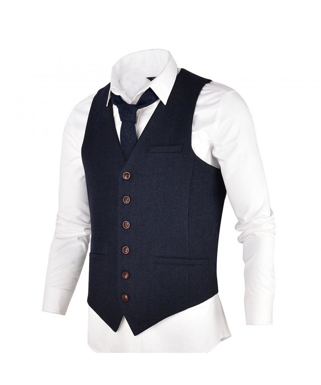 VOBOOM Herringbone Tweed Premium Waistcoat