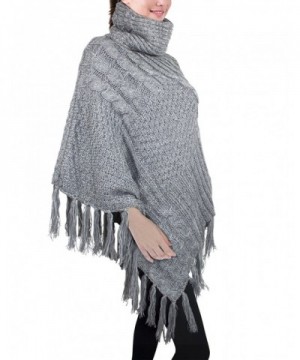 Dahlia Womens Knitted Poncho Multi Pattern