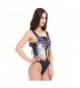 SZTOPFOCUS Digital Backless Swimwear Bodysuit