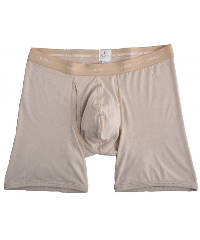 Men's 3D-Crotch Outlast Stretch Tenjiku Boxer Briefs - Beige - C412FDLX6CV