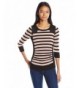 Byer Juniors Shirred Striped Sweater