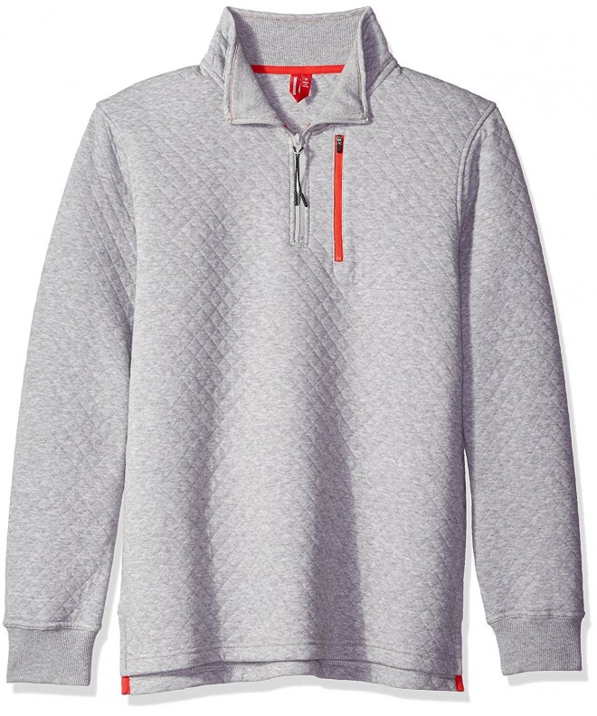 Unionbay Quilted Quarter Sweatshirt Heather