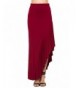 Annabelle Womens Asymmetrical Skirts Burgundy