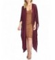 Luna Flower Cardigan Asymmetrical Burgundy