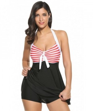 Surenow Vintage Swimsuit Skirtini Swimdress