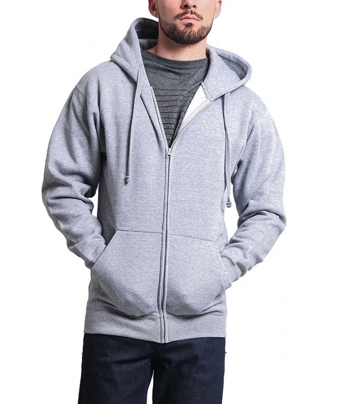 Premium Heavyweight Zip-Up Hoodie - Heather Grey - CC17AAAGKCE