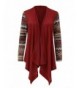 GRAPENT Sleeves Asymmetrical Cardigan Burgundy