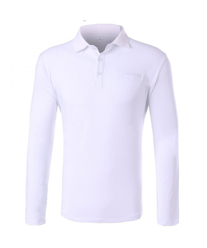 Insenver Cotton Casual Long Sleeve White L