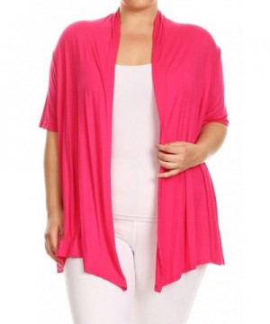 Womens Solid Sleeves Asymmetric Cardigan