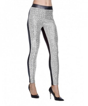 Lotsyle Sequins Leggings Trousers Silver XL