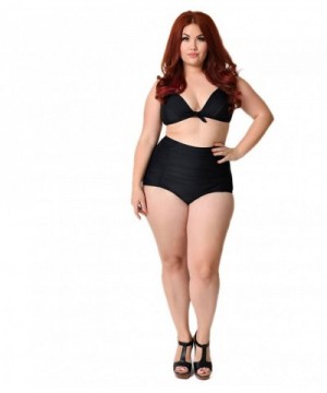 Black Monroe Waist Bikini Bottom