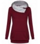 Miusey Sweatshirt Slimming Burgundy Flattering