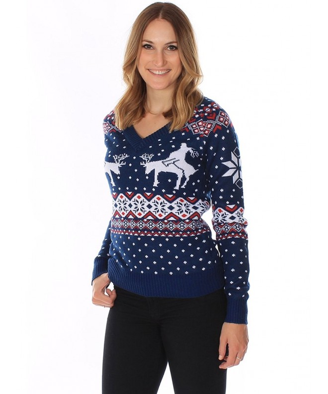Womens Ugly Christmas Sweater Reindeer