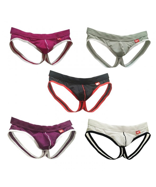 Thongs G String Jockstrap Underwear - Black-white-purple-roseo-gray ...