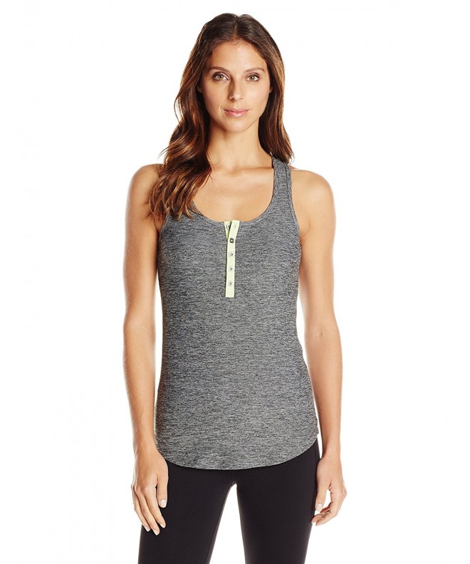 Oiselle Womens Henley Tank Black